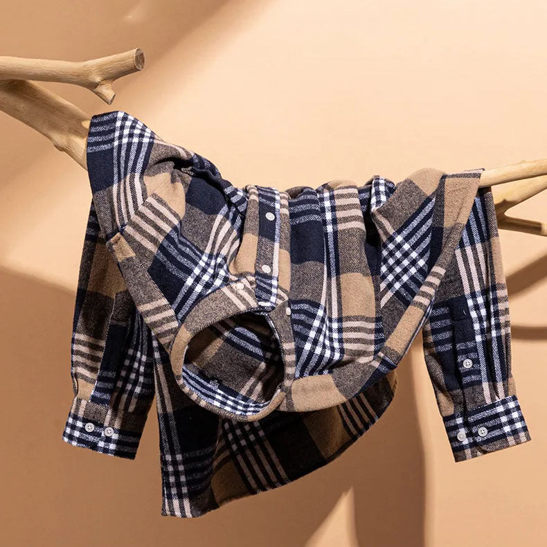 Relveck | Flannel Shirt Brushed Cotton Button-Down Tailored Fit
