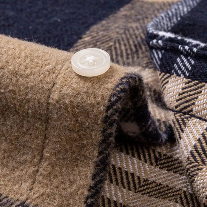 Relveck | Flannel Shirt Brushed Cotton Button-Down Tailored Fit