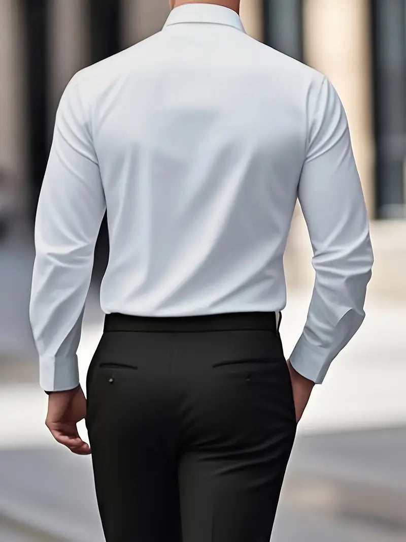 Arven | Dress Shirt Pointed Collar Long Sleeve Button-Down