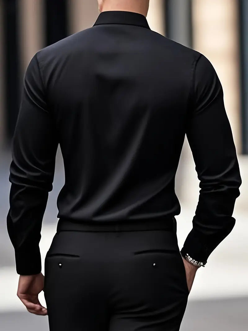 Arven | Dress Shirt Pointed Collar Long Sleeve Button-Down