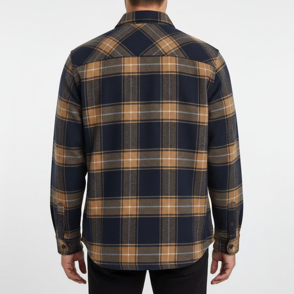 Relveck | Flannel Shirt Brushed Cotton Button-Down Tailored Fit