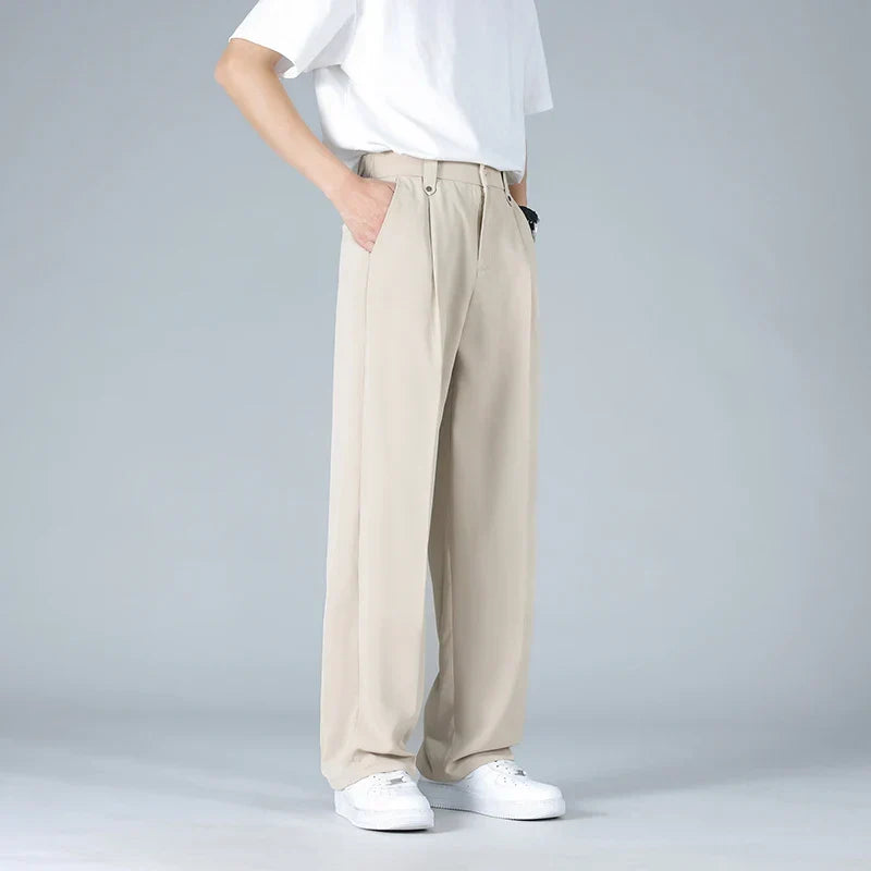 Halwick | Pleated Trouser Relaxed Fit Stretch Woven