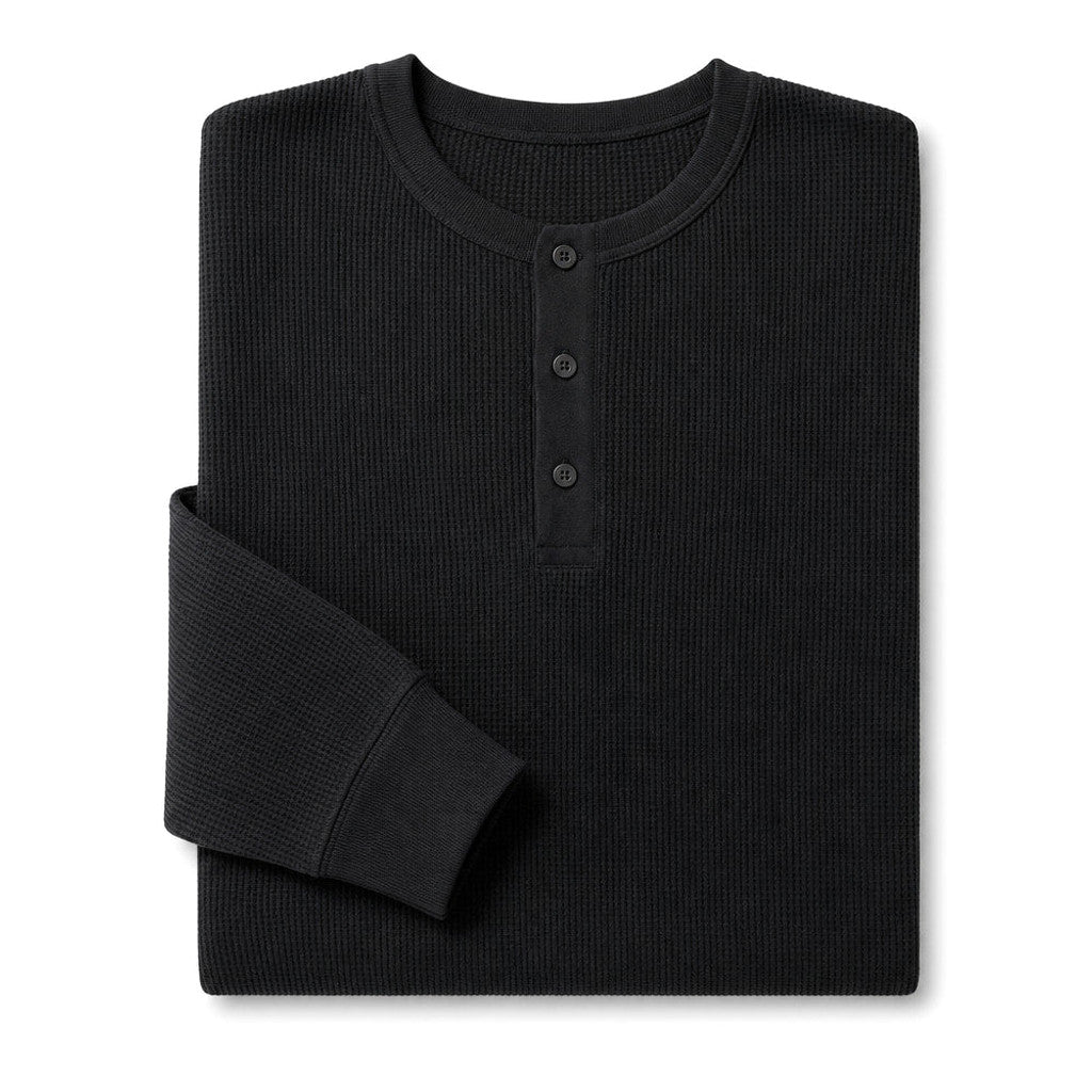 Anselm | Henley T Shirt Waffle Knit