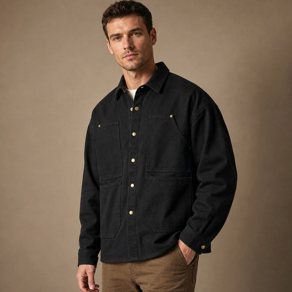 Armand | Utility Shirt Heavyweight Canvas Snap Front – Product Photo