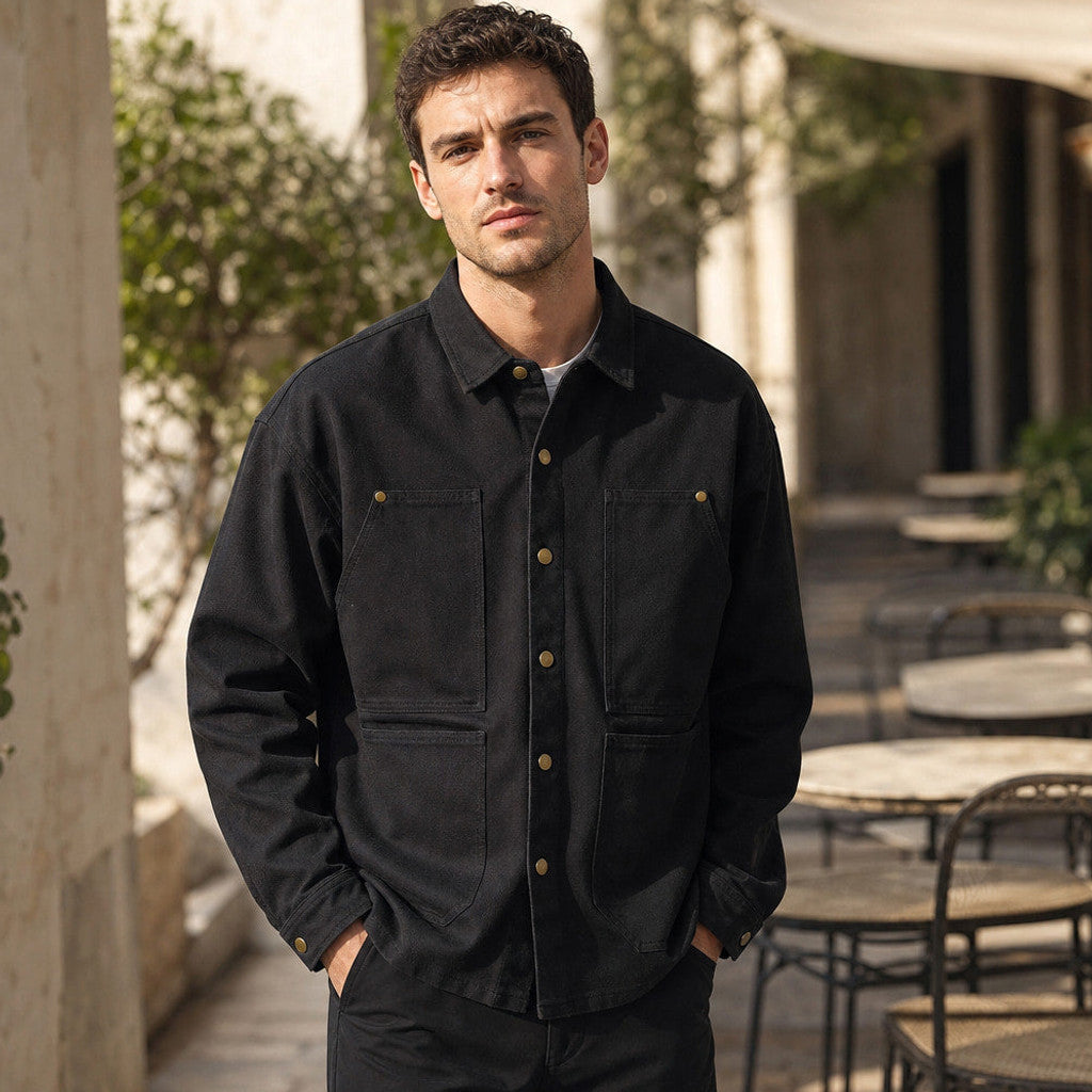 Armand | Utility Shirt Heavyweight Canvas Snap Front – Product Photo