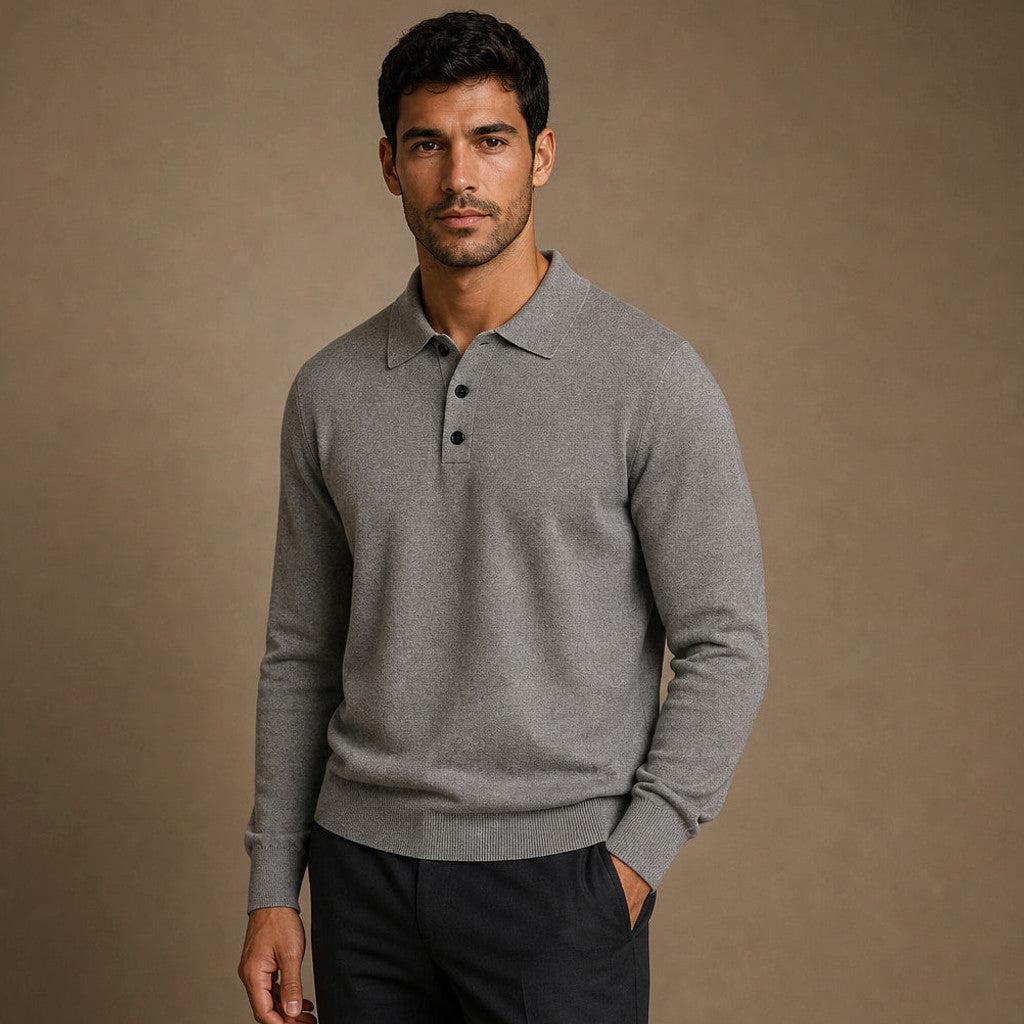 Ashford | Knit Polo Shirt Fine-Gauge Cotton – Product Photo
