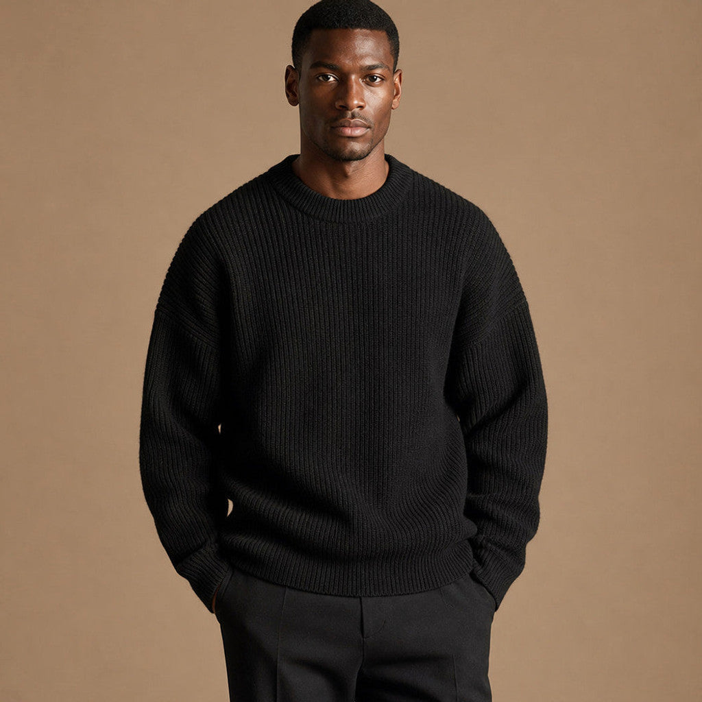 Beaumont | Ribbed Crewneck Drop Shoulder