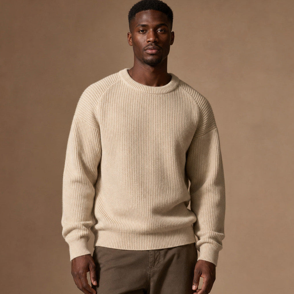 Beaumont | Ribbed Crewneck Drop Shoulder
