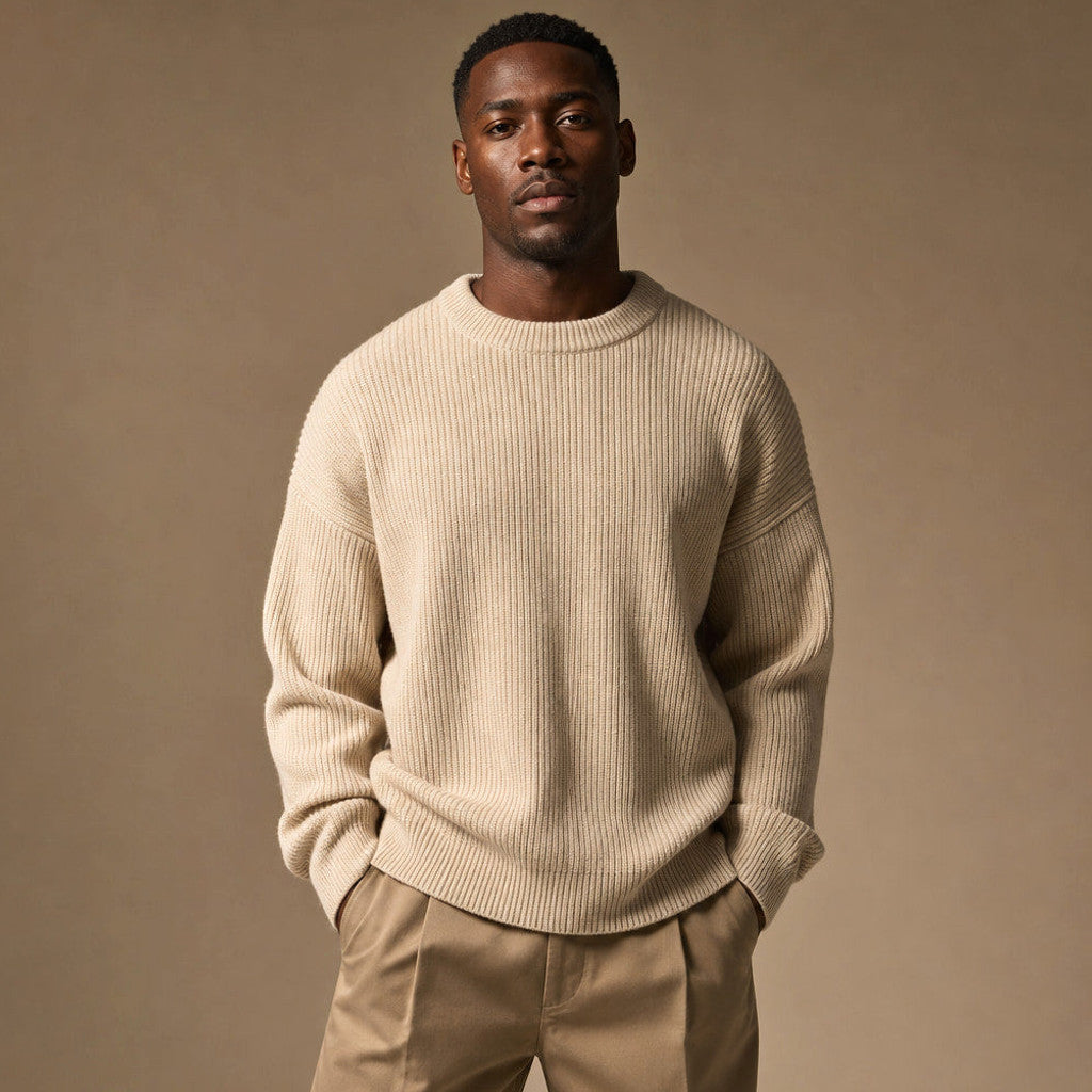 Beaumont | Ribbed Crewneck Drop Shoulder