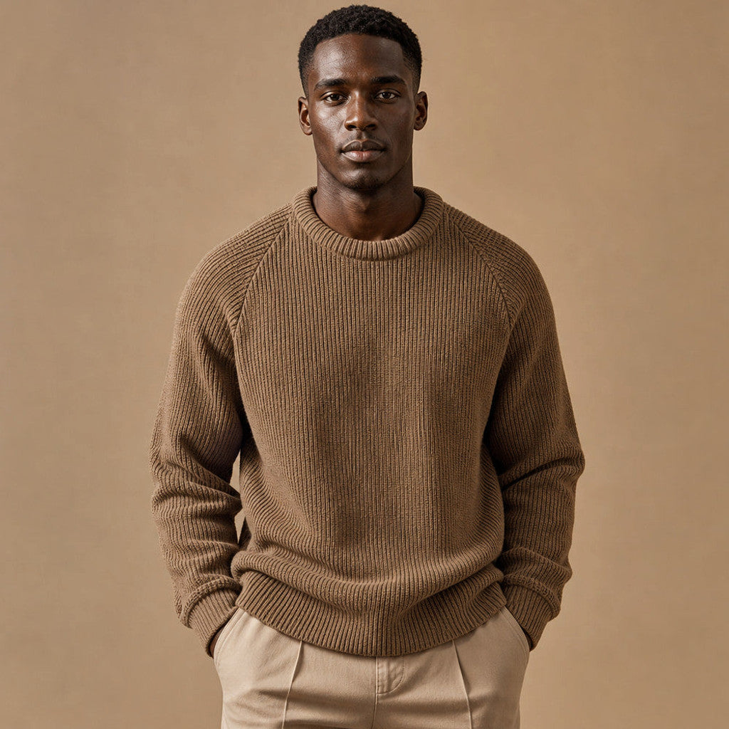 Beaumont | Ribbed Crewneck Drop Shoulder