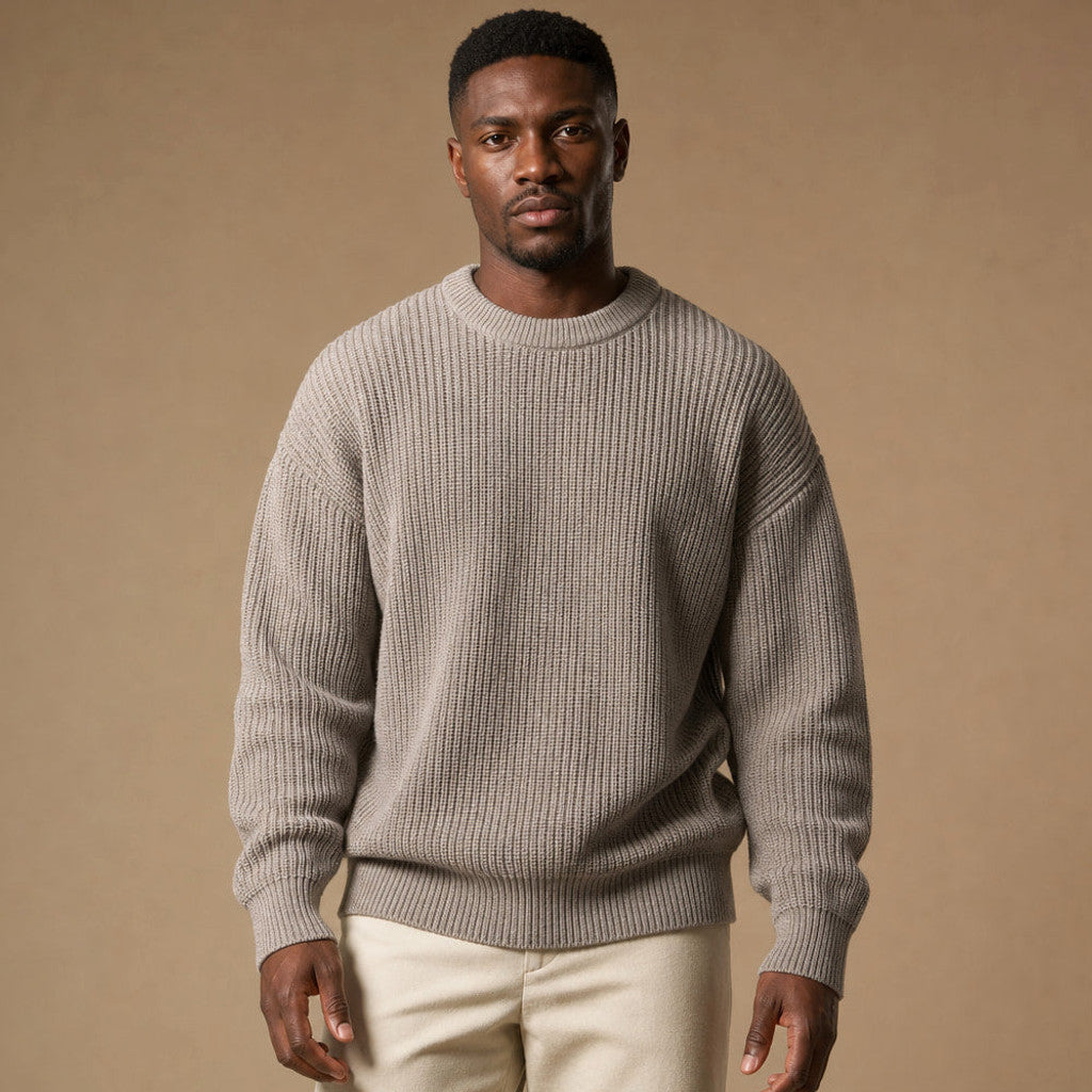 Beaumont | Ribbed Crewneck Drop Shoulder