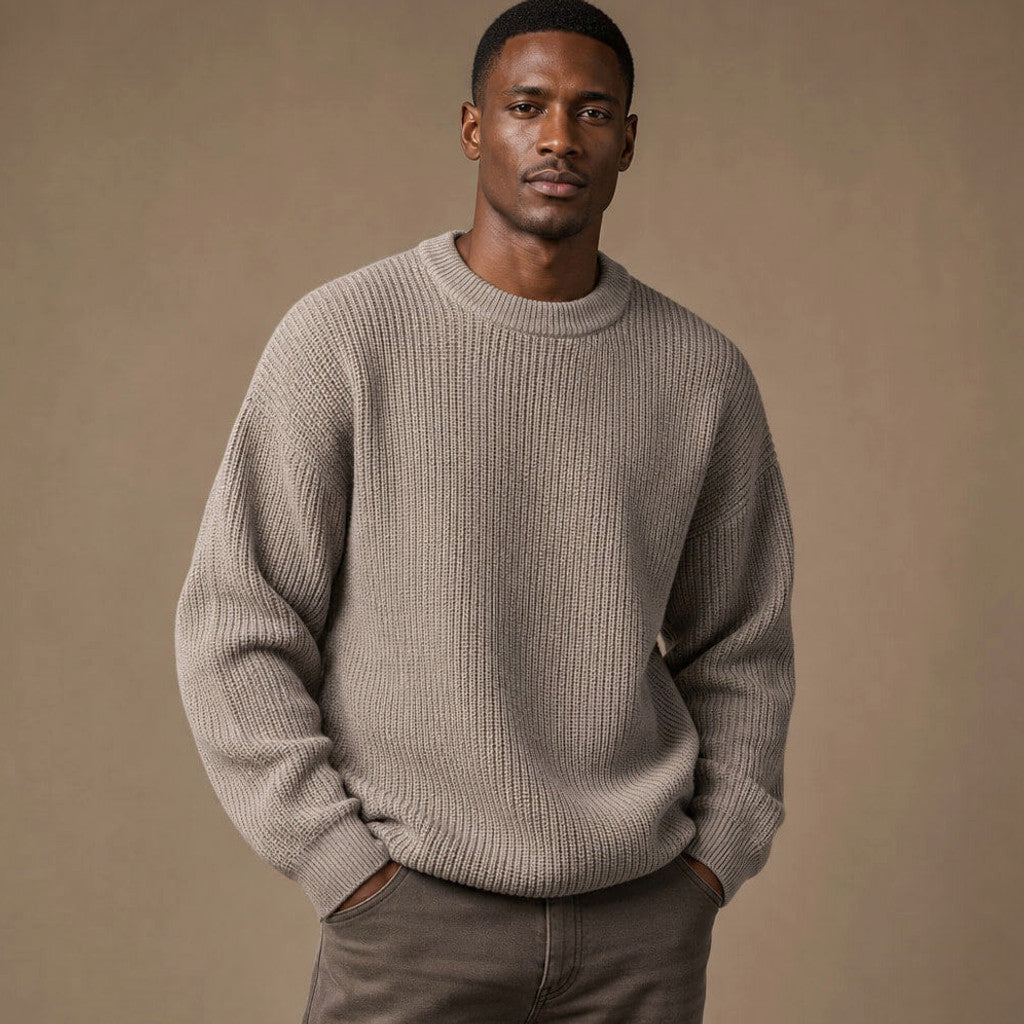 Beaumont | Ribbed Crewneck Drop Shoulder