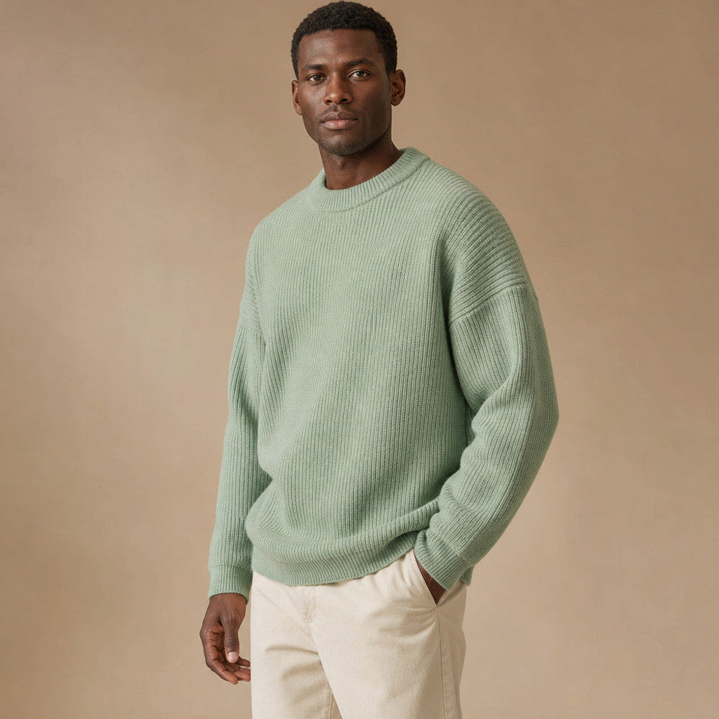 Beaumont | Ribbed Crewneck Drop Shoulder