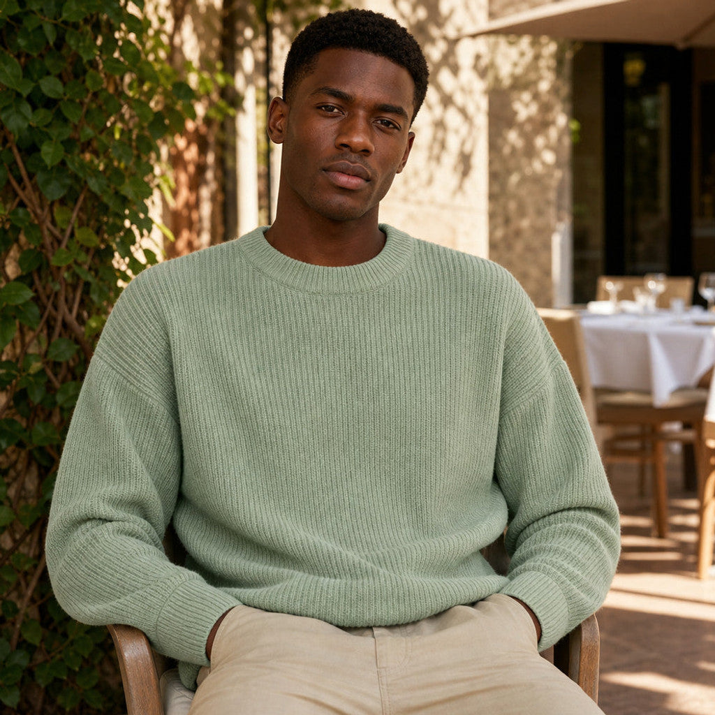 Beaumont | Ribbed Crewneck Drop Shoulder
