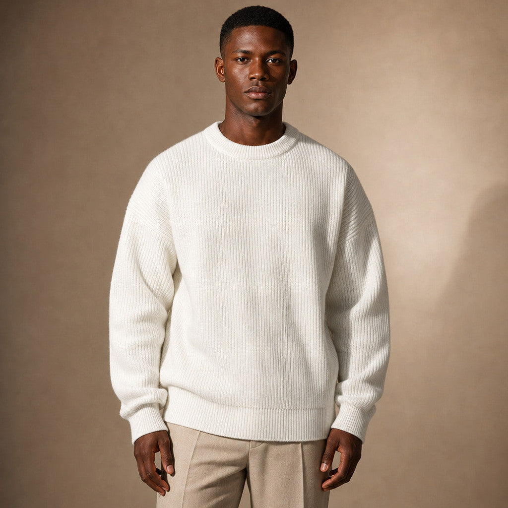 Beaumont | Ribbed Crewneck Drop Shoulder