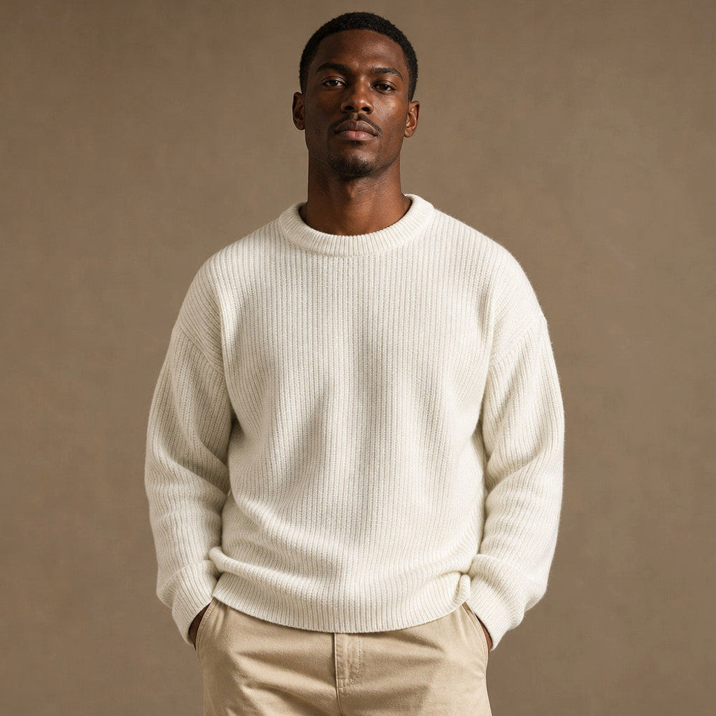 Beaumont | Ribbed Crewneck Drop Shoulder