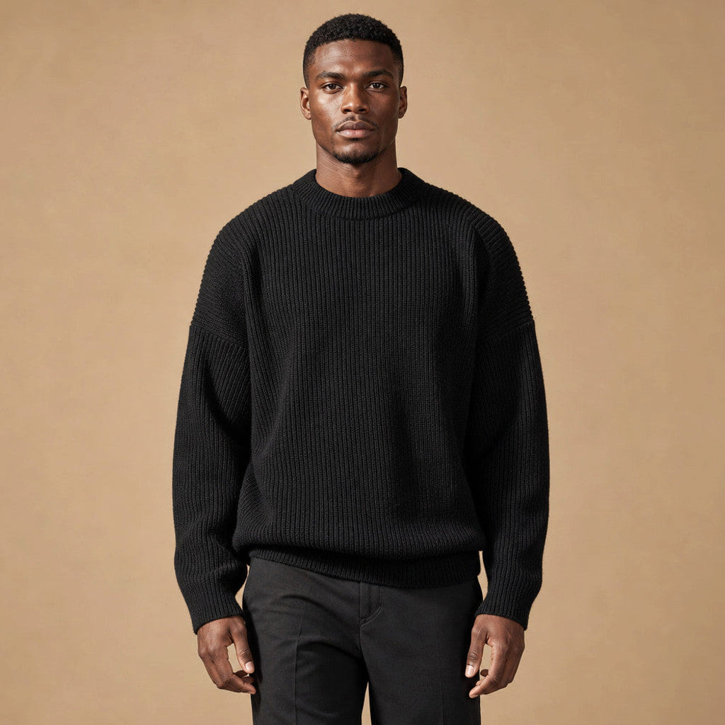 Beaumont | Ribbed Crewneck Drop Shoulder