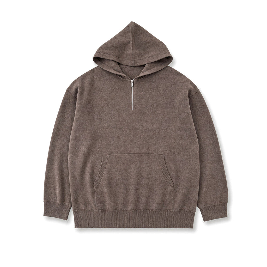 Brookfield | Knit Hoodie Half Zip Dropped Shoulder – Product Photo