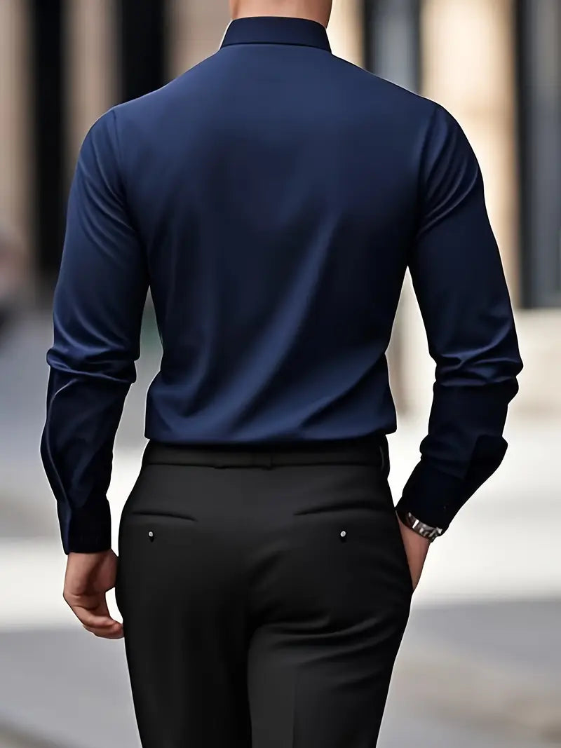 Arven | Dress Shirt Pointed Collar Long Sleeve Button-Down