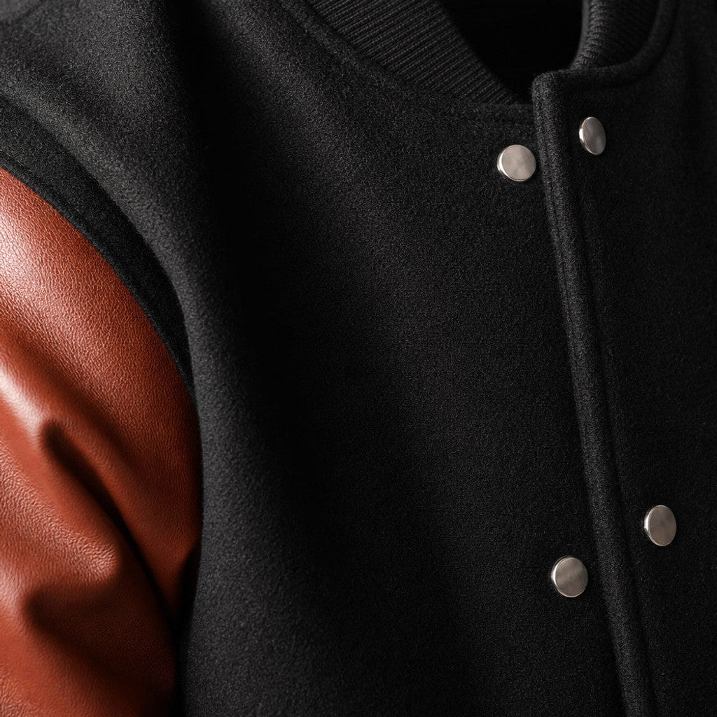 Coleston | Varsity Jacket Wool Body Leather Sleeves
