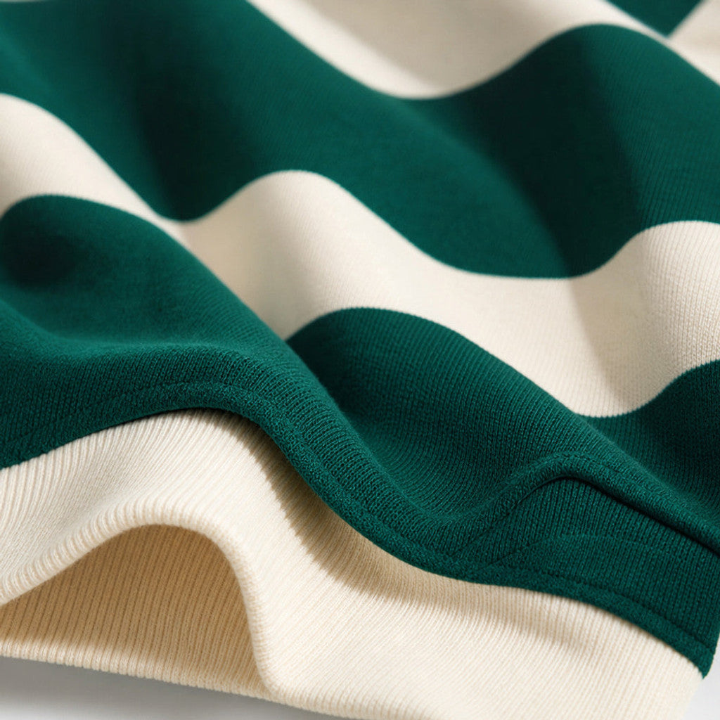 Cromwell | Rugby Shirt Striped Knit Button Placket