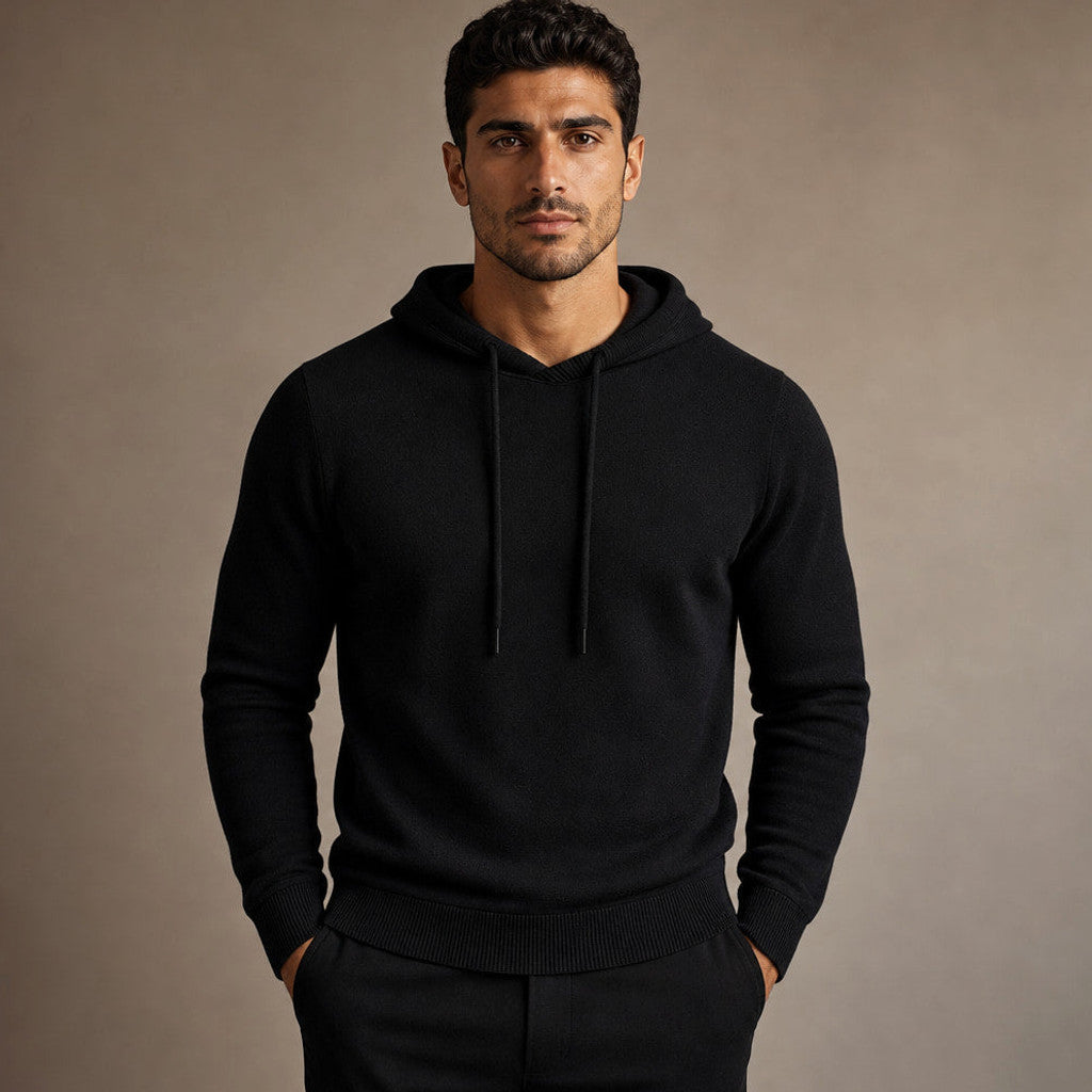 Denholm | Knitwear Hoodie Fine Knit Relaxed Fit