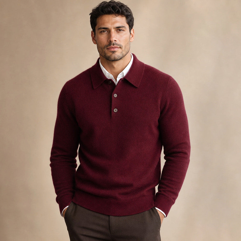 Devereux | Quarter Zip Knit Polo Shirt