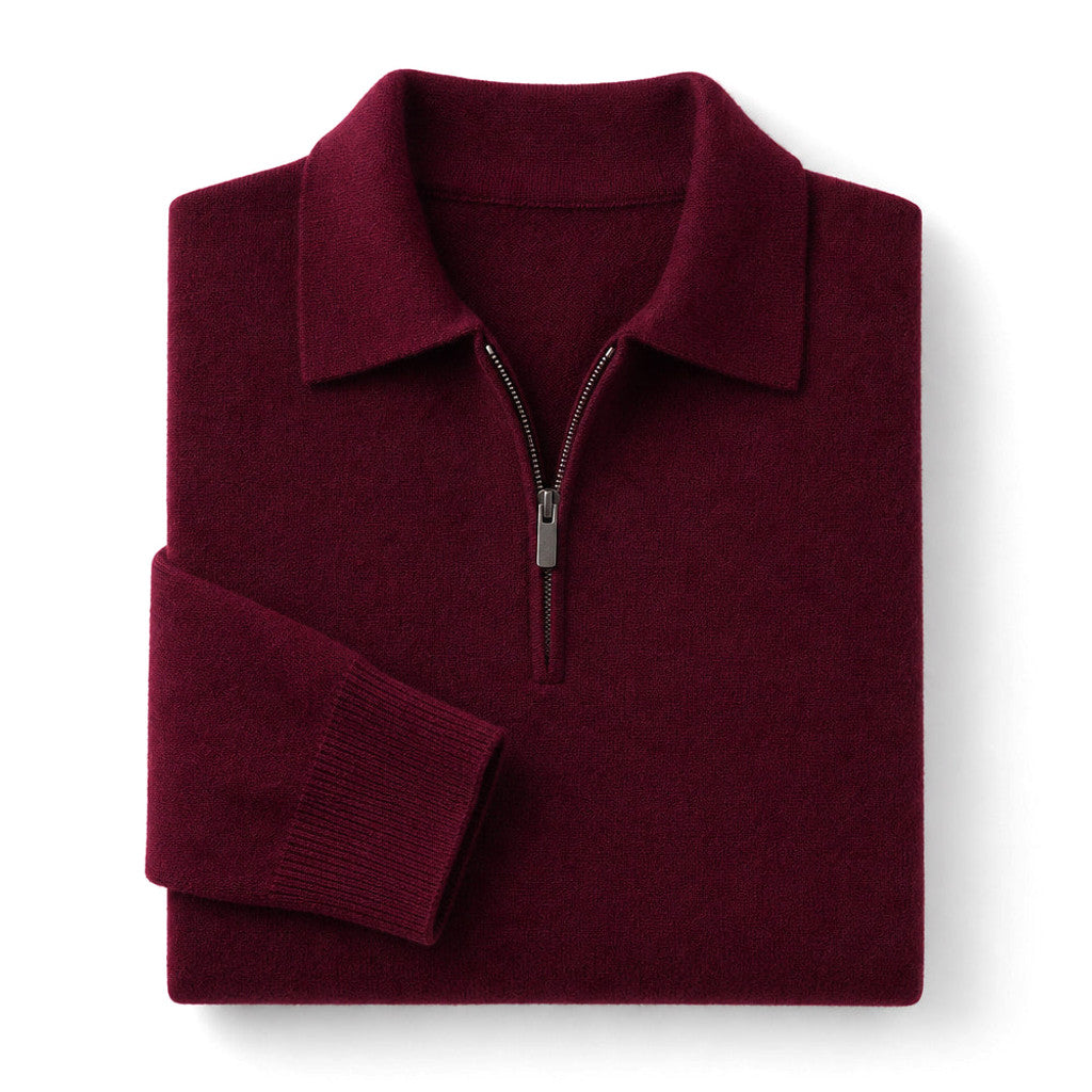 Devereux | Quarter Zip Knit Polo Shirt