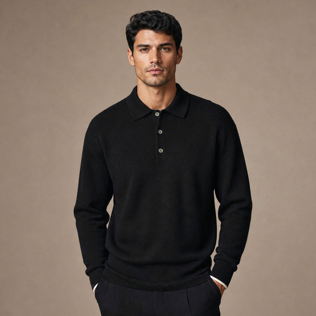 Devereux | Quarter Zip Knit Polo Shirt