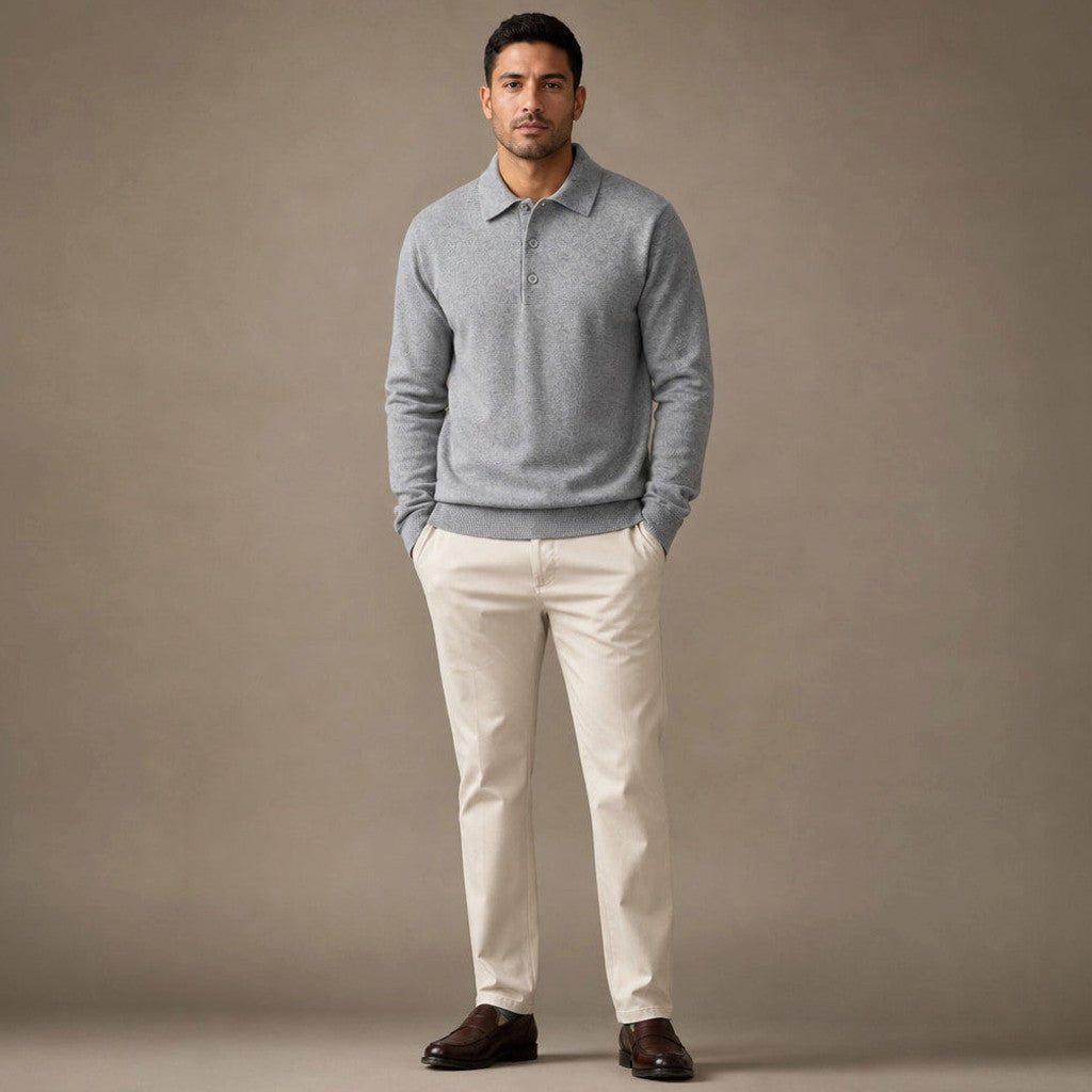 Devereux | Quarter Zip Knit Polo Shirt