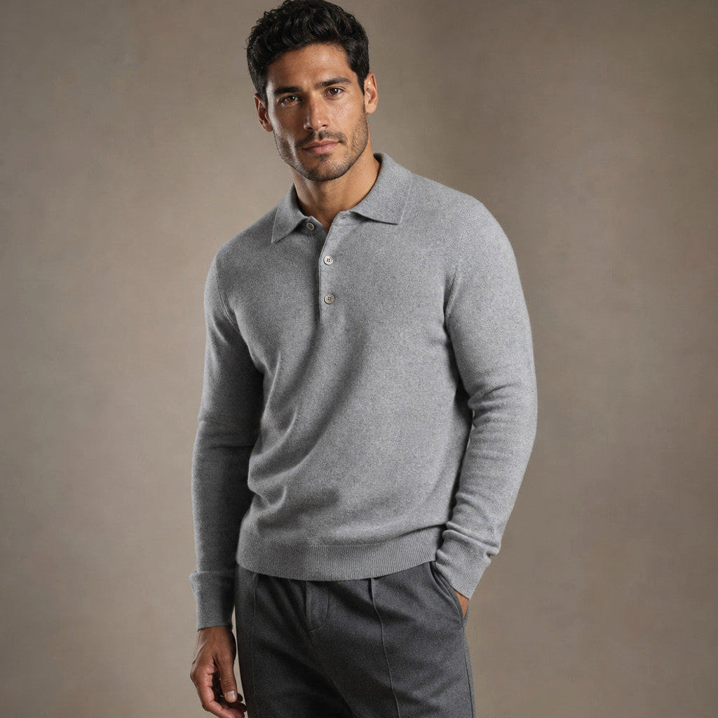 Devereux | Quarter Zip Knit Polo Shirt