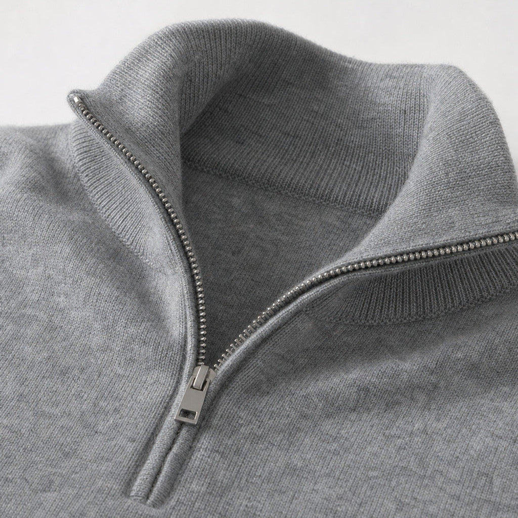 Devereux | Quarter Zip Knit Polo Shirt