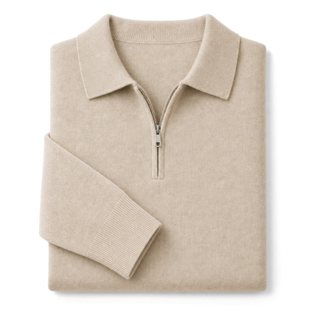 Devereux | Quarter Zip Knit Polo Shirt