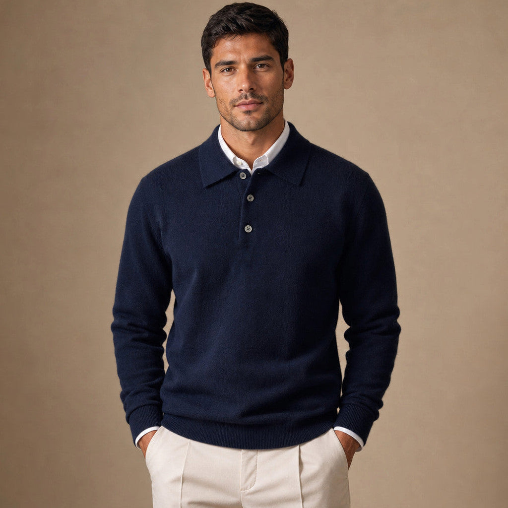 Devereux | Quarter Zip Knit Polo Shirt