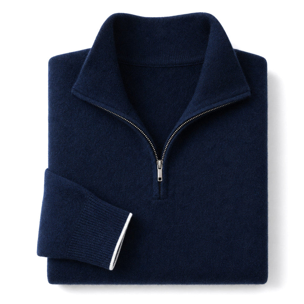 Devereux | Quarter Zip Knit Polo Shirt