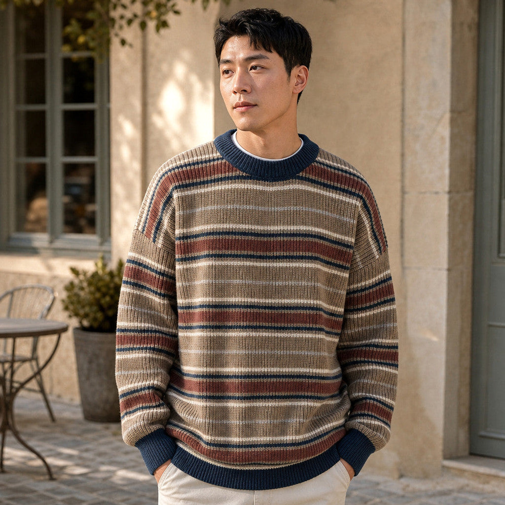 Elwood | Crewneck Jumper Ribbed Knit Drop Shoulder