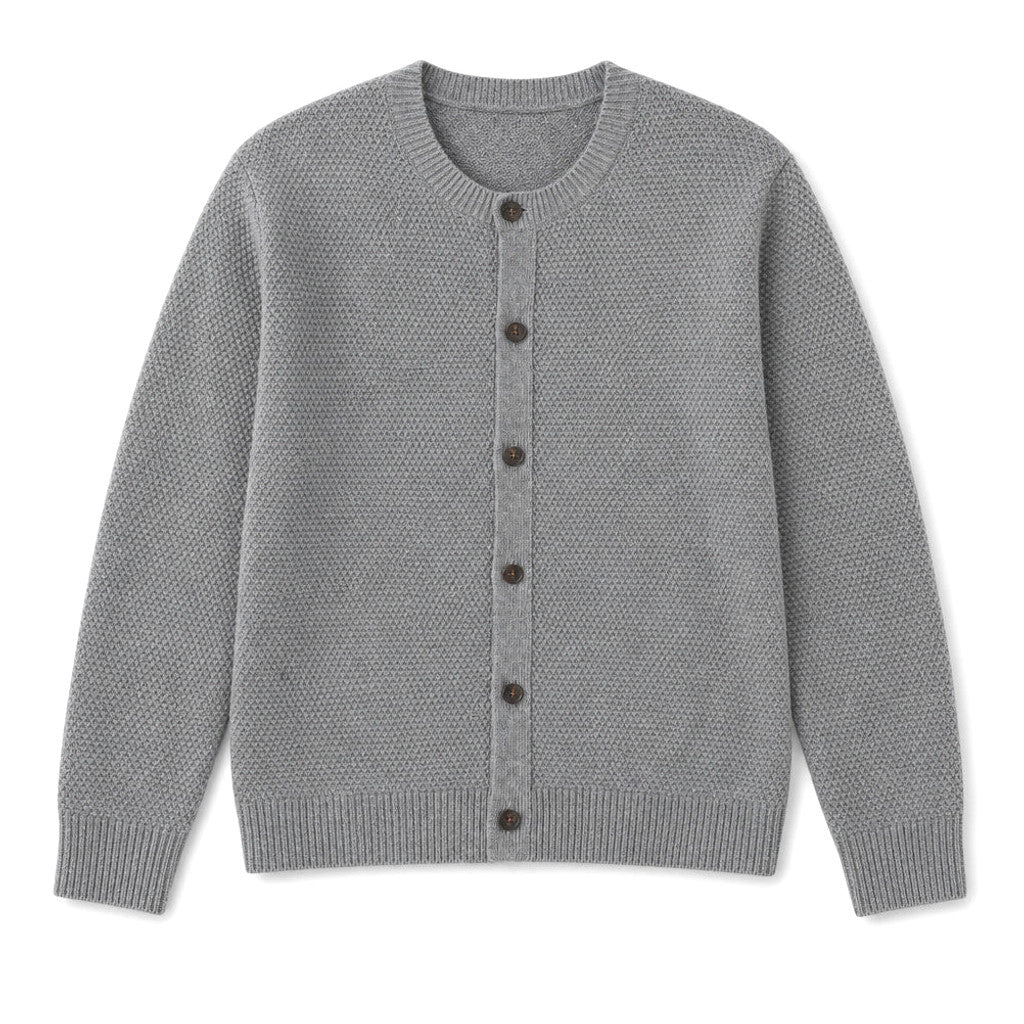 Emmett | Wool Cardigan Seed Stitch Button Front – Product Photo