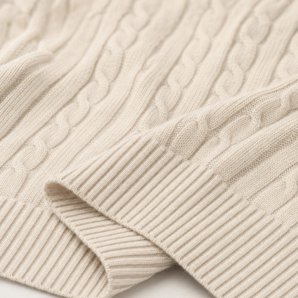 Finnegan | Cable Knit Crewneck Wool Blend 450gsm – Product Photo