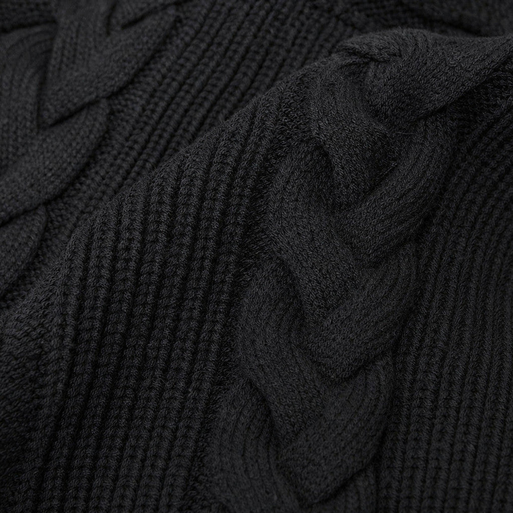 Finton | Cable Knit Jumper Faux Layered Collar – Product Photo