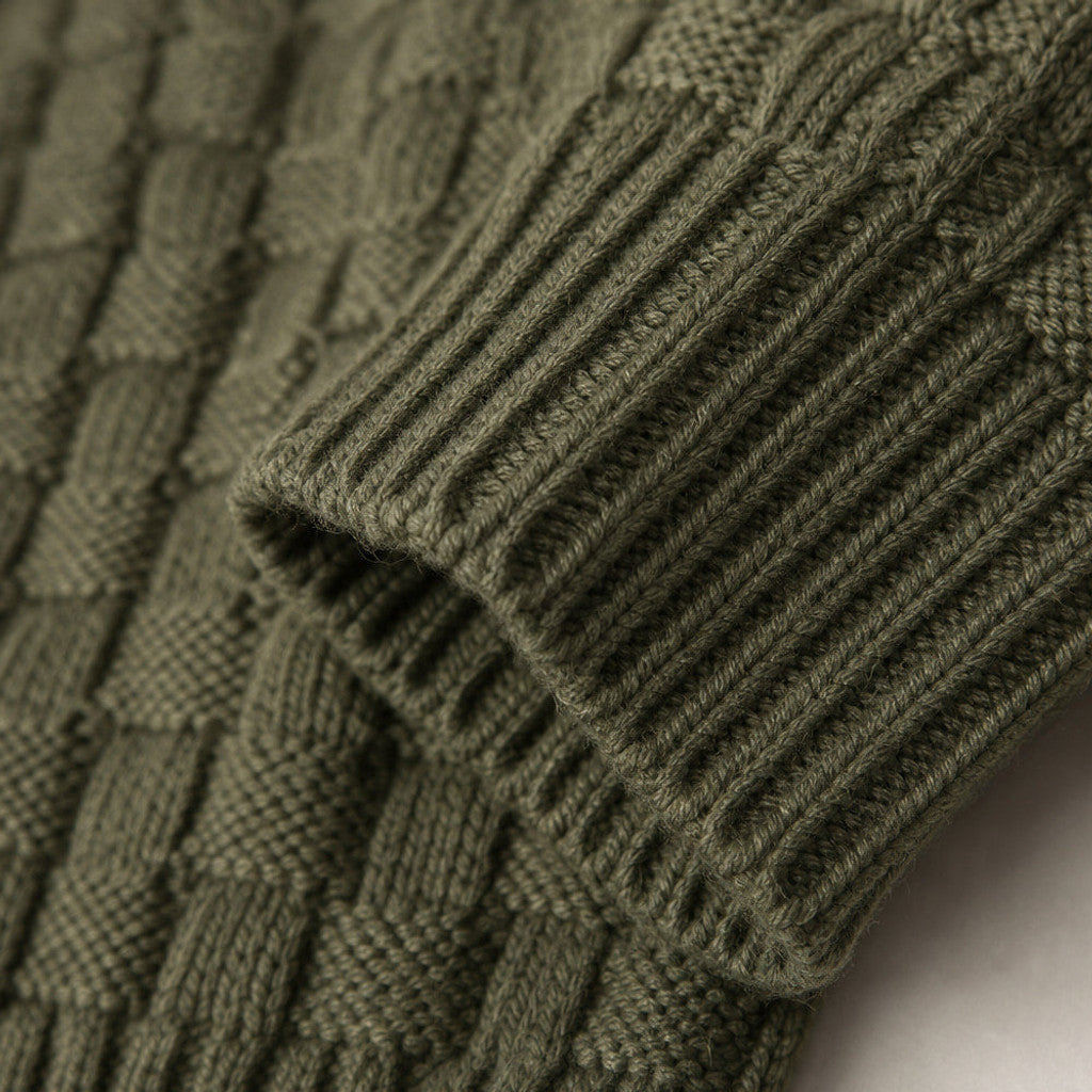 Franklin | Shawl Collar Jumper Basket Weave Knit
