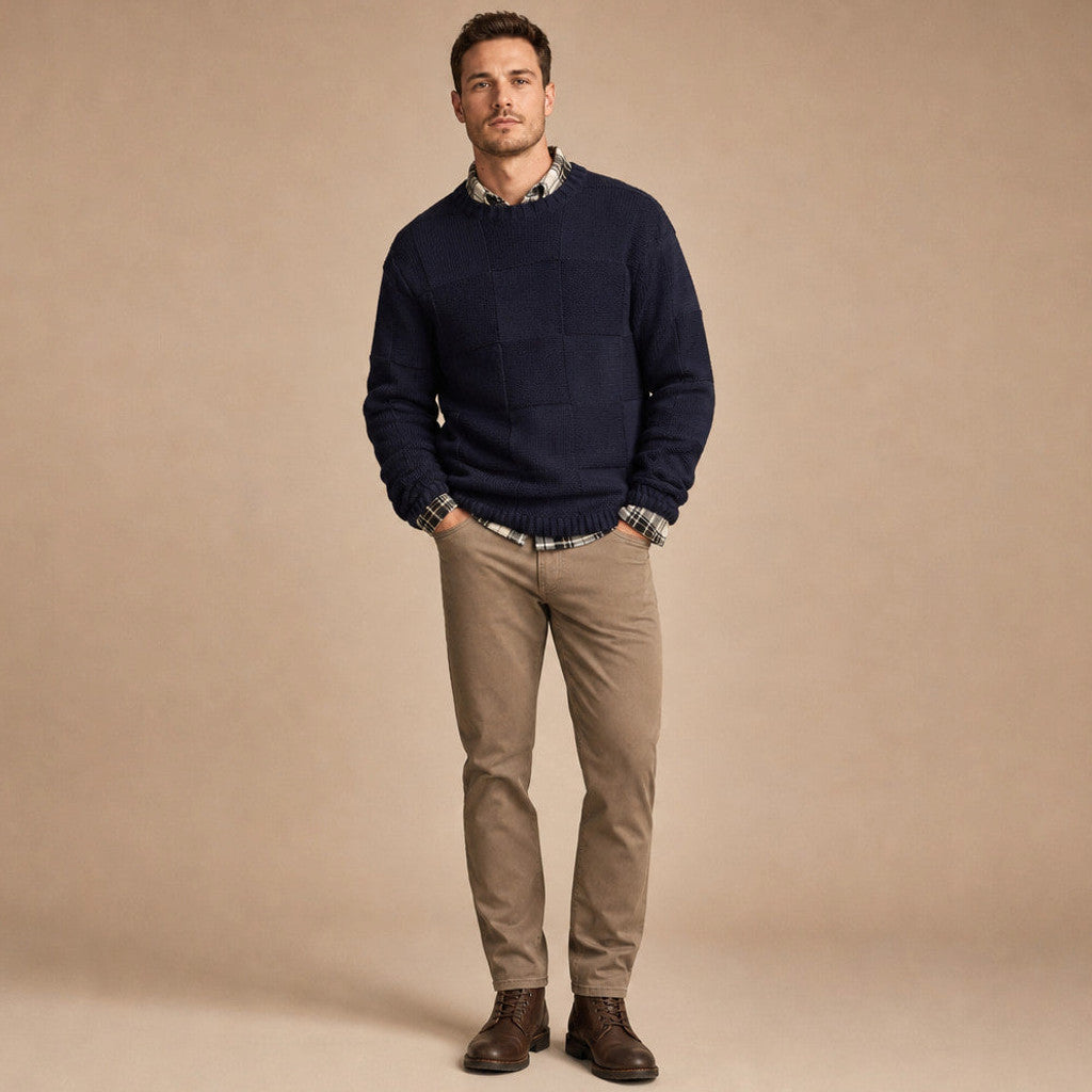 Geston | Knit Jumper Textured Layering Cut