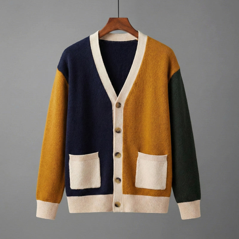 Hadfield | Cardigan Button Front Contrast Trim