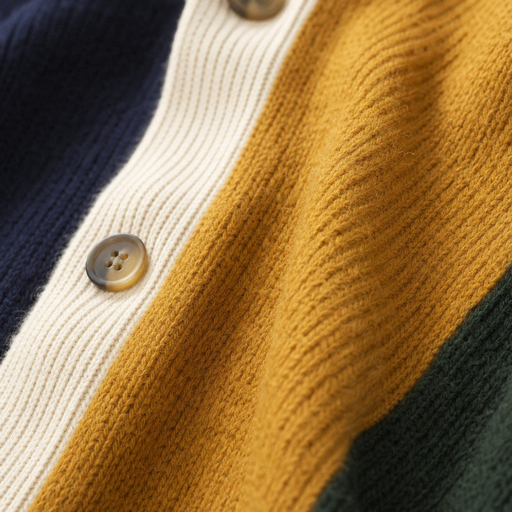 Hadfield | Cardigan Button Front Contrast Trim
