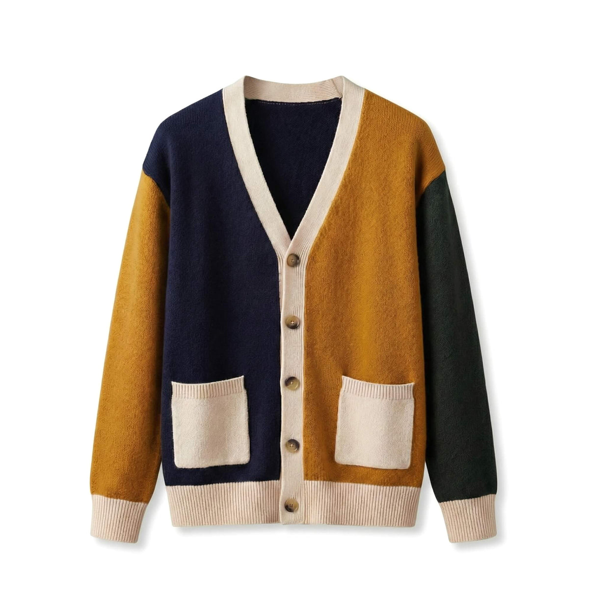 Hadfield | Cardigan Button Front Contrast Trim