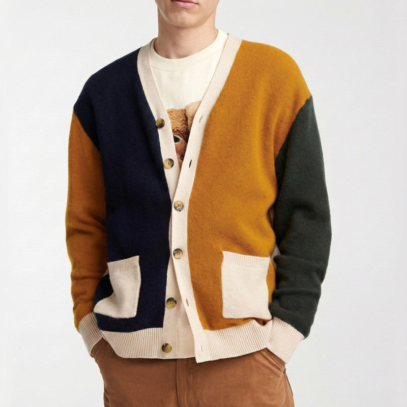 Hadfield | Cardigan Button Front Contrast Trim
