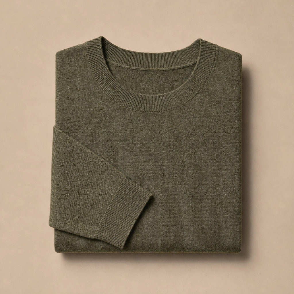 Harvey | Crewneck Jumper Contrast Piping – Product Photo