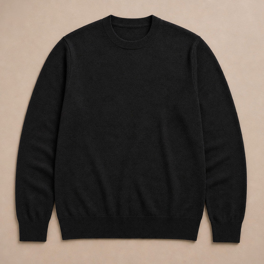 Harvey | Crewneck Jumper Contrast Piping – Product Photo