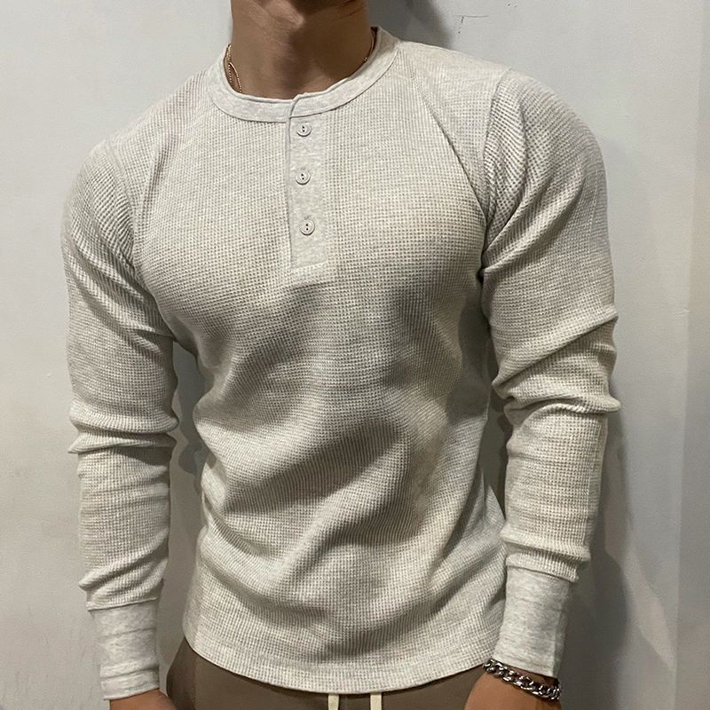 Graven | Fit Shirt Waffle Knit Henley Slim Cut
