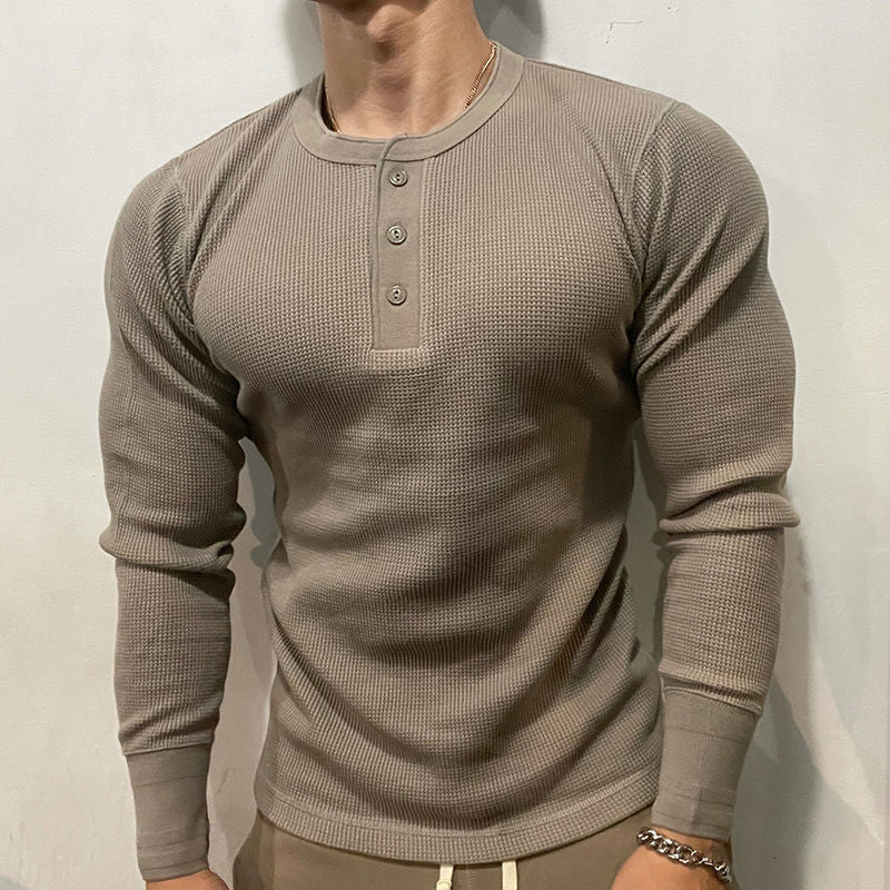 Graven | Fit Shirt Waffle Knit Henley Slim Cut