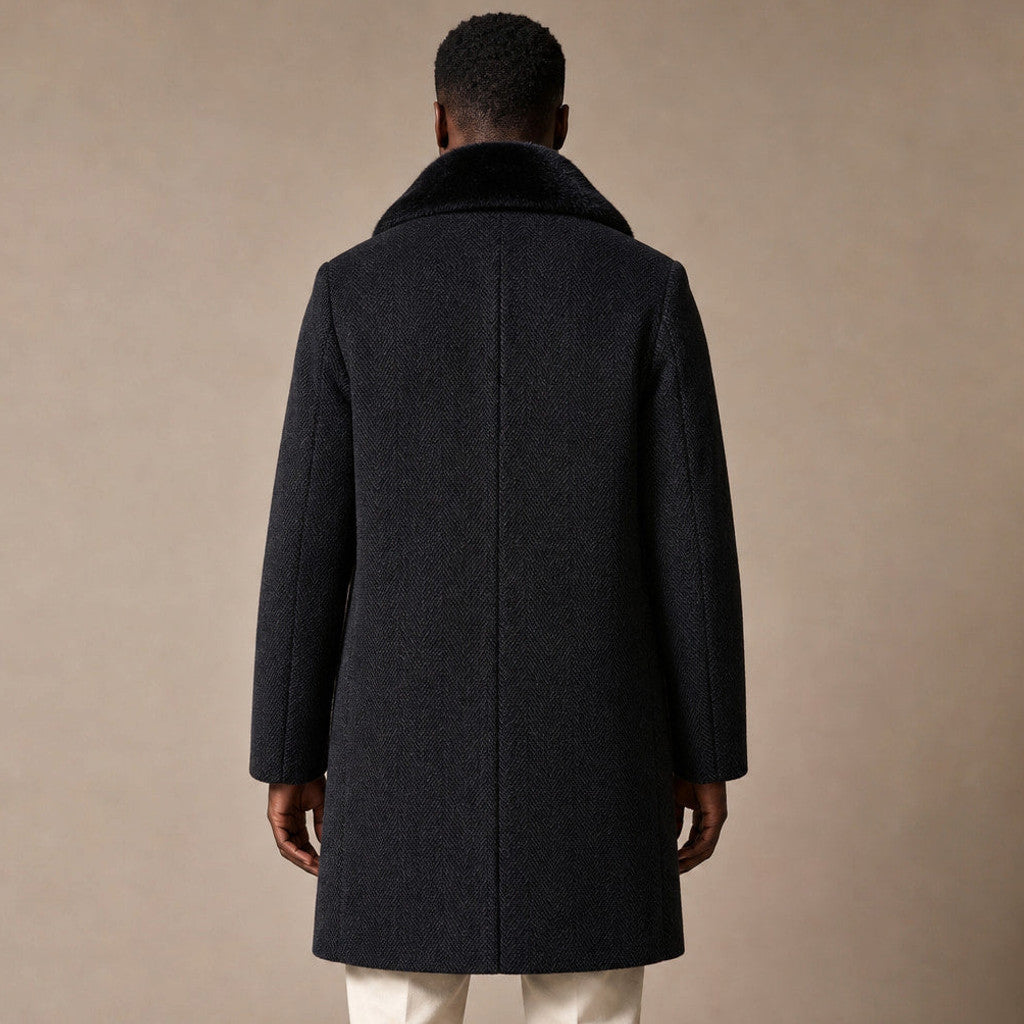 Hendon | Overcoat Quilted Detachable Collar – Product Photo